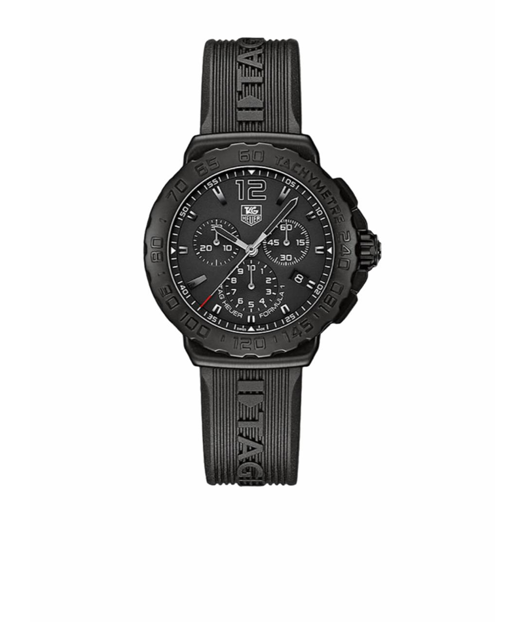 TAG HEUER Черные стальные часы, фото 1