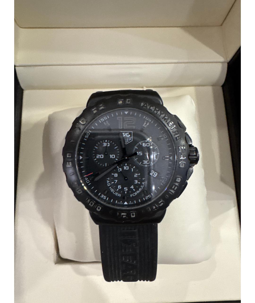 TAG HEUER Черные стальные часы, фото 3