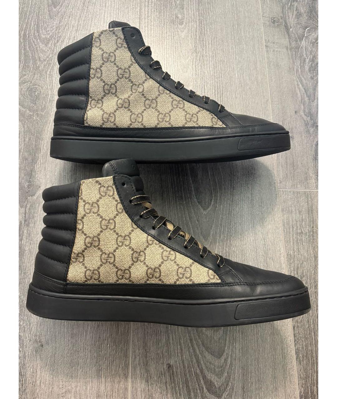 GUCCI Бежевые высокие кроссовки / кеды, фото 9