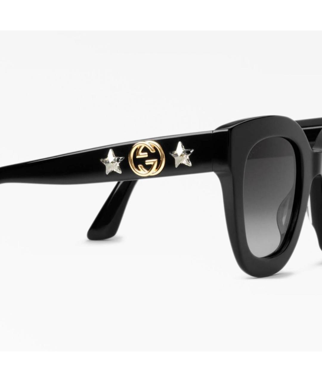 GUCCI Черные пластиковые солнцезащитные очки, фото 3