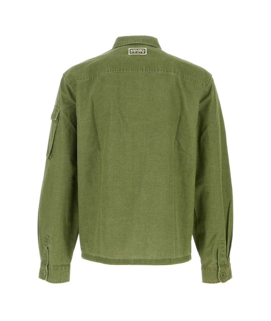 KENZO Зеленая хлопковая кэжуал рубашка, фото 2