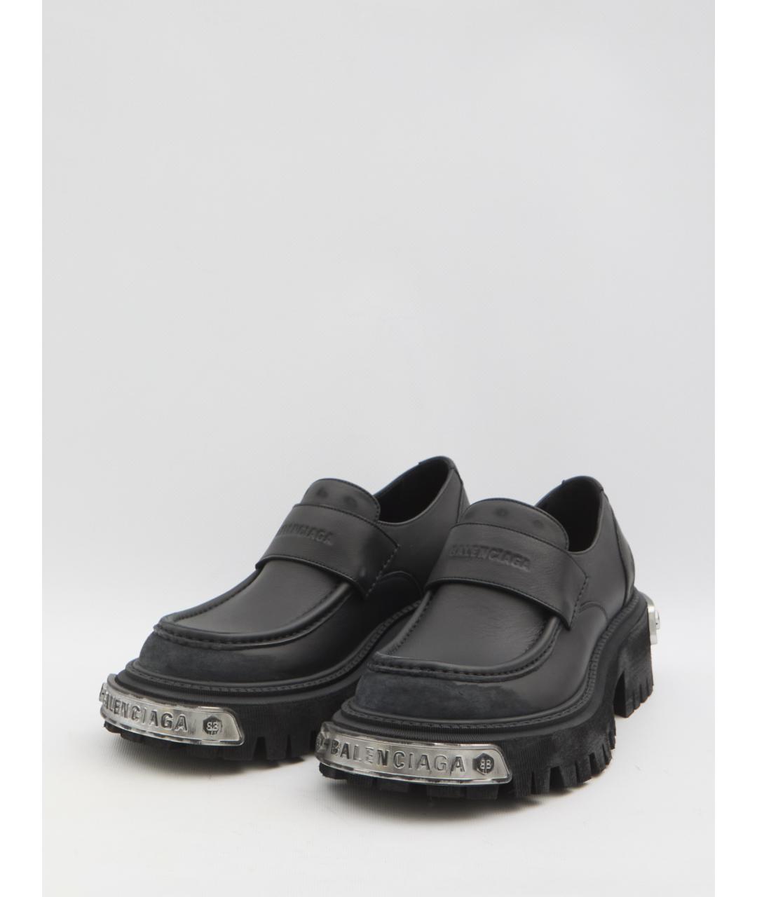 BALENCIAGA Черные кожаные лоферы, фото 2