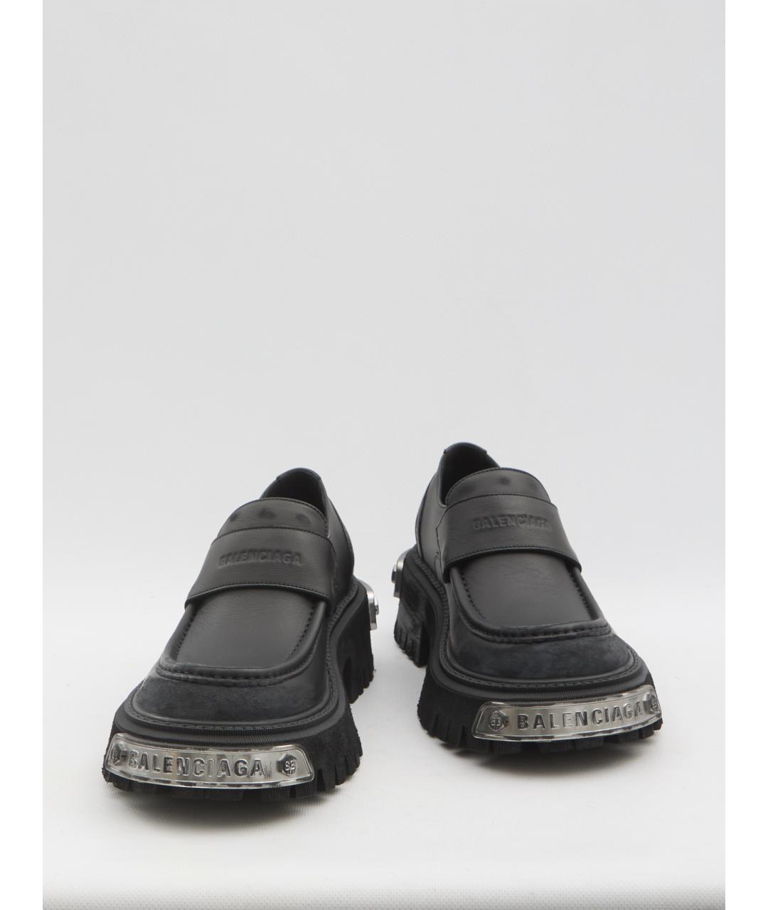 BALENCIAGA Черные кожаные лоферы, фото 5