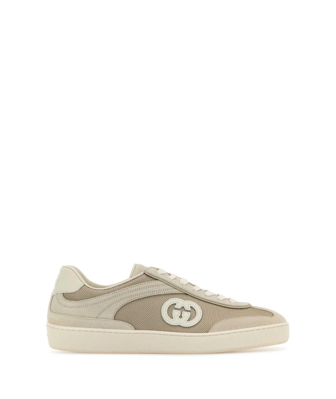 GUCCI Бежевые кожаные кеды, фото 1
