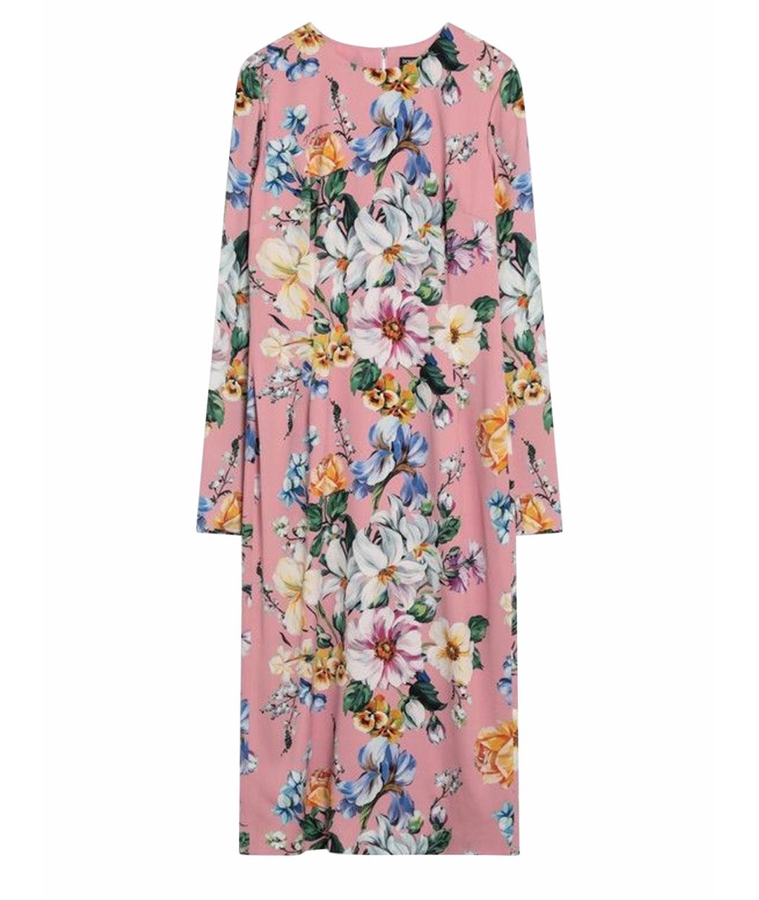 DOLCE&GABBANA Мульти шелковое повседневное платье, фото 1