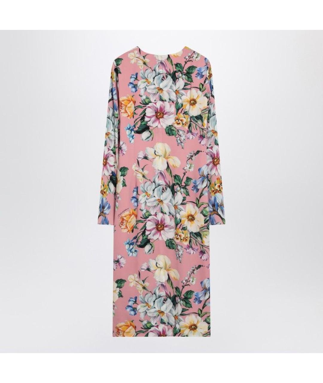 DOLCE&GABBANA Мульти шелковое повседневное платье, фото 2