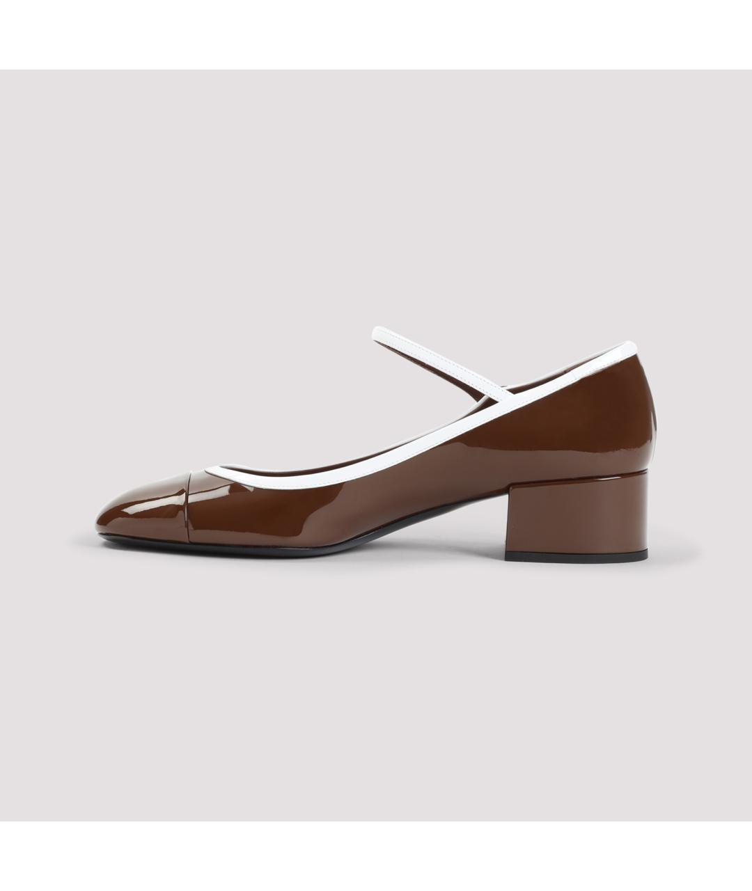 MIU MIU Коричневые кожаные туфли, фото 3
