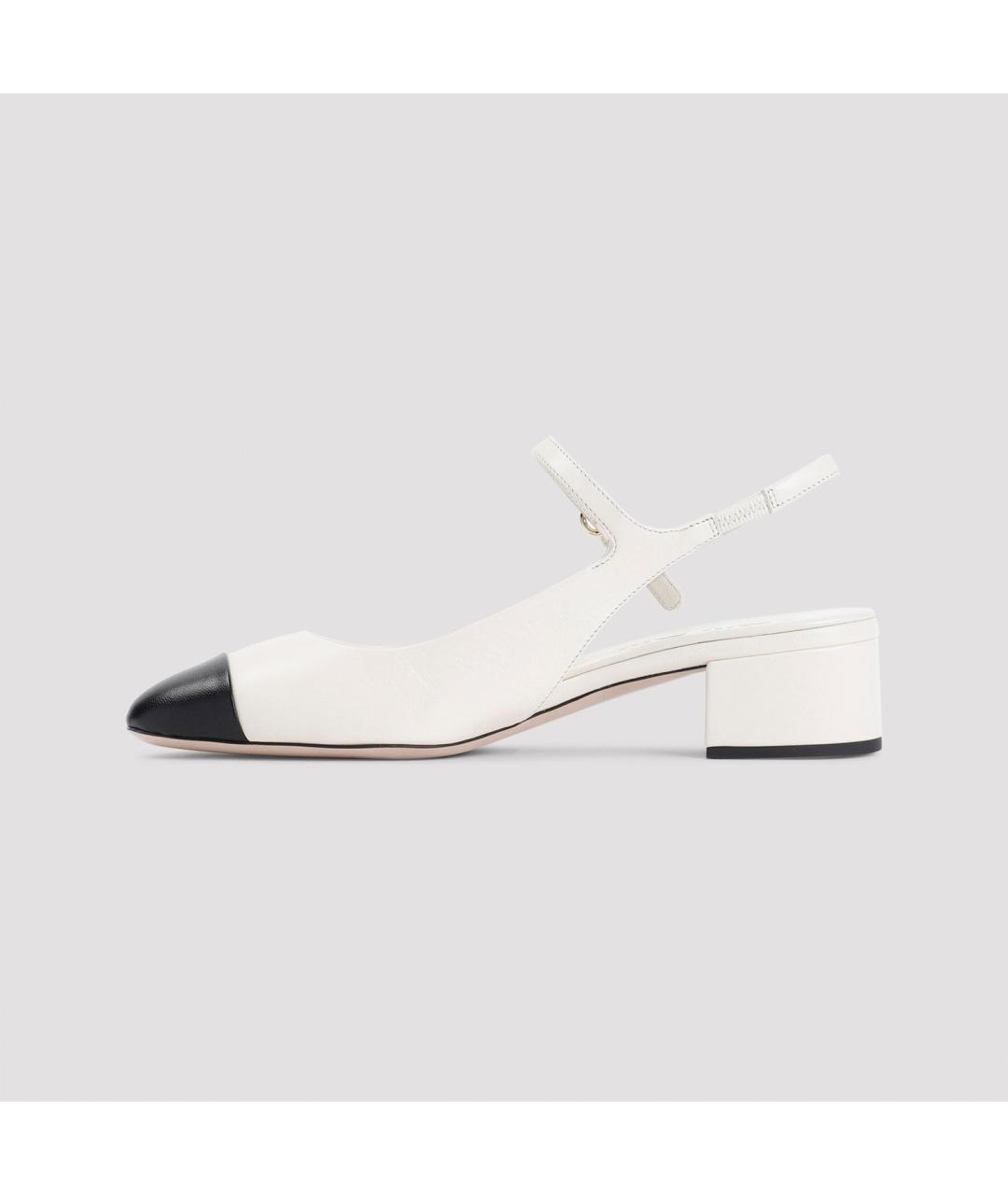 MIU MIU Белые кожаные туфли, фото 4