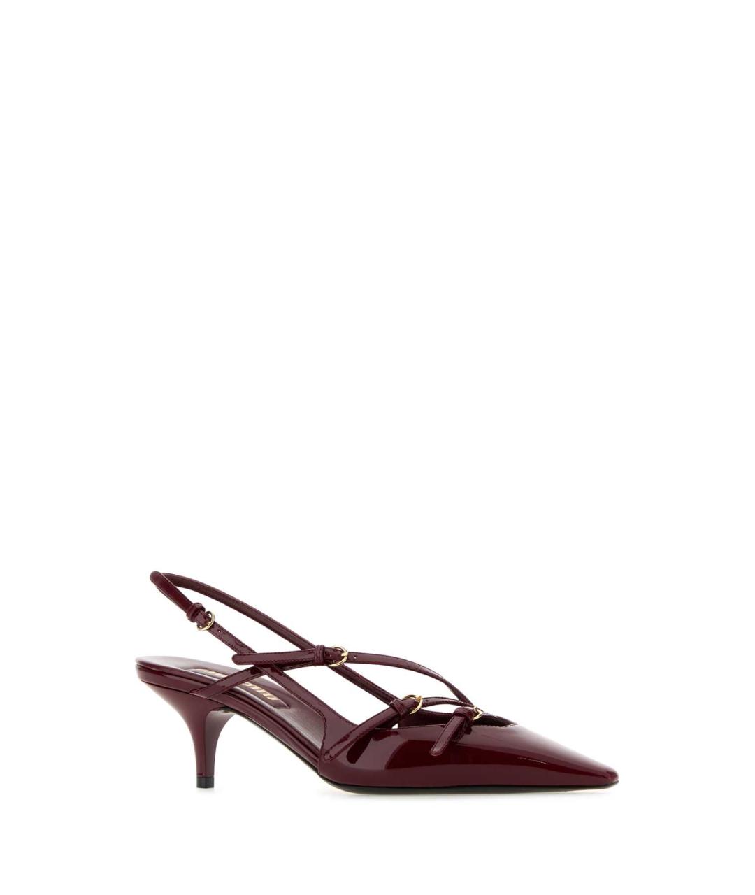 MIU MIU Красные кожаные туфли, фото 2