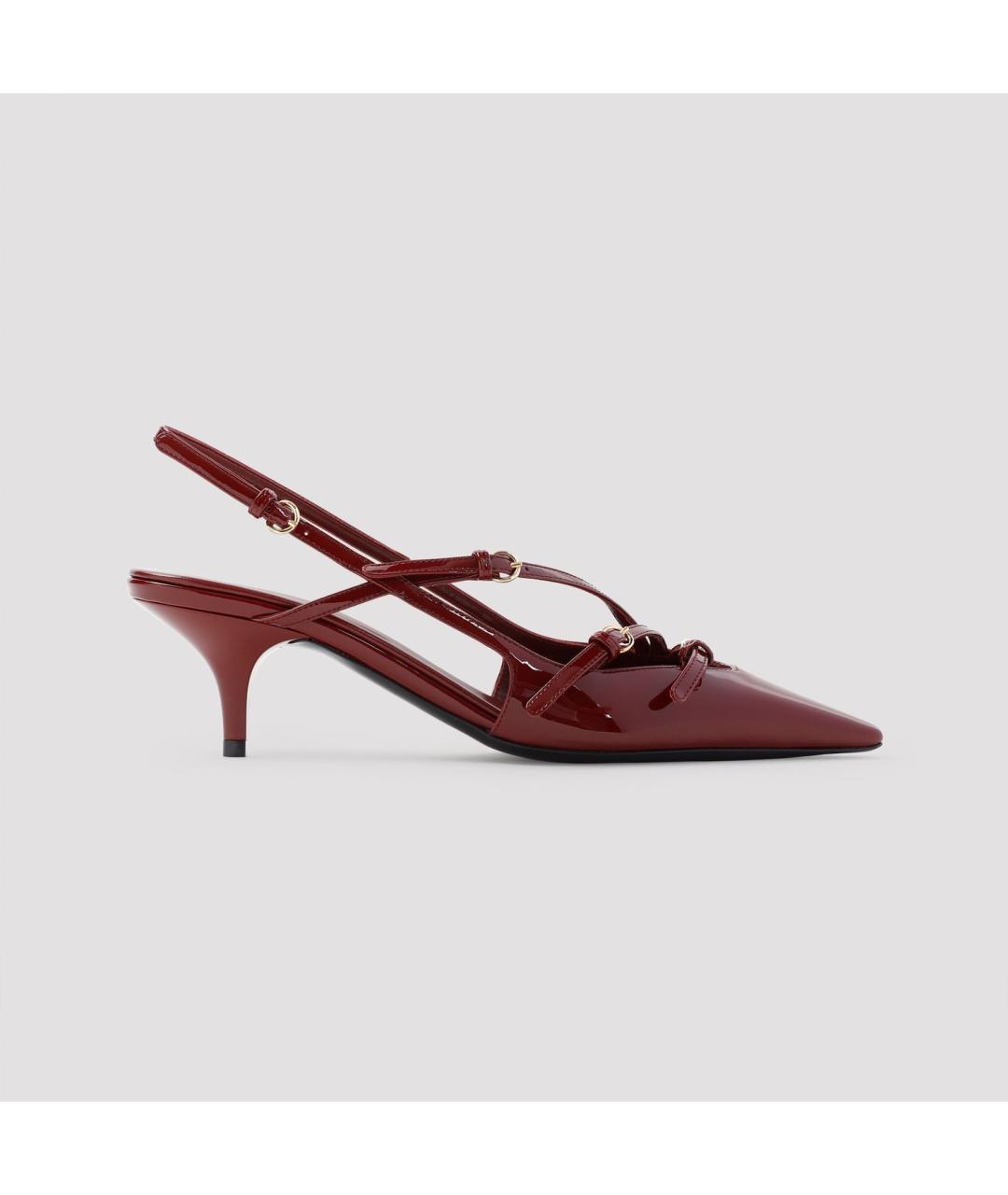 MIU MIU Красные кожаные туфли, фото 3
