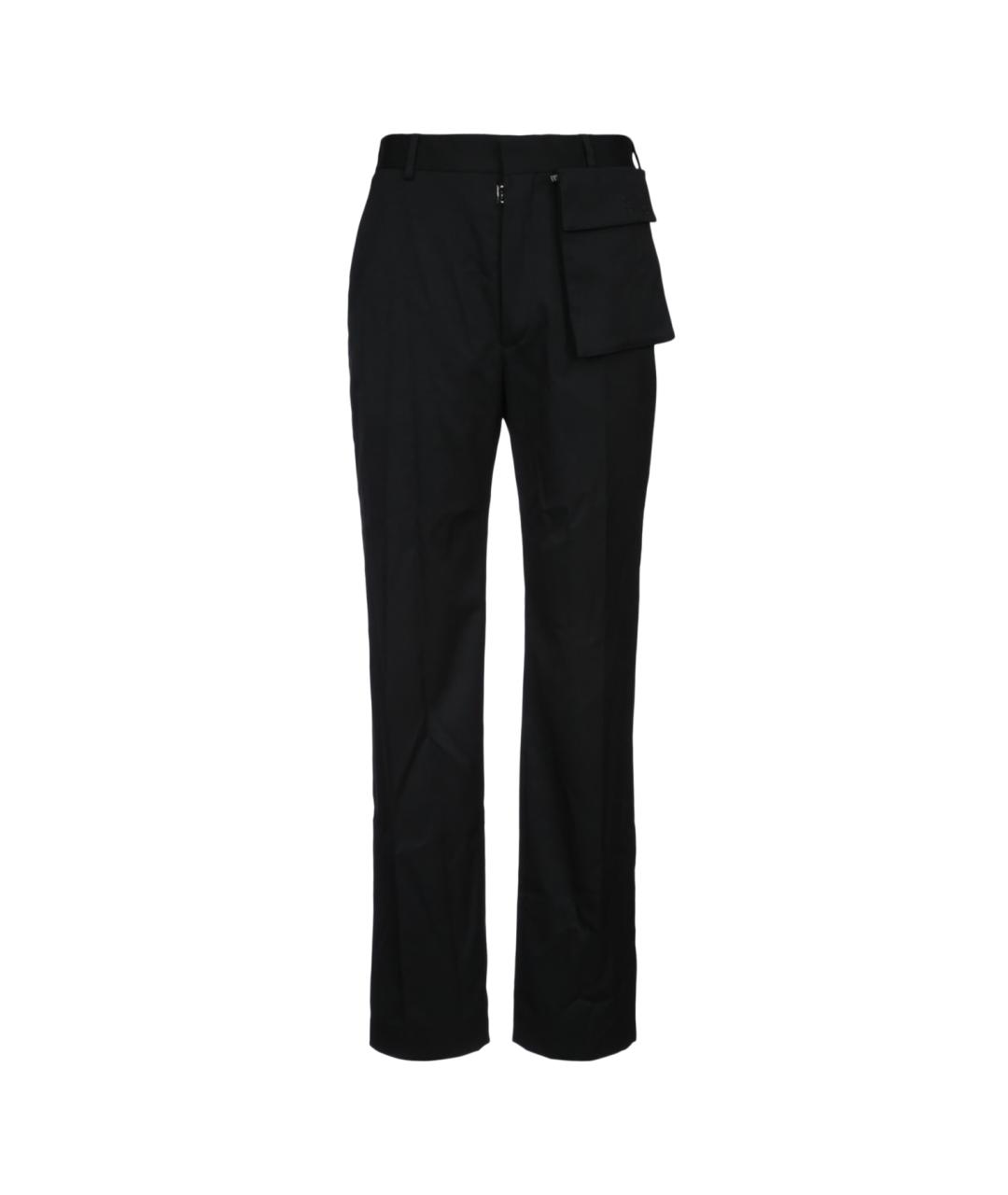 MM6 MAISON MARGIELA Черные полиэстеровые повседневные брюки, фото 1