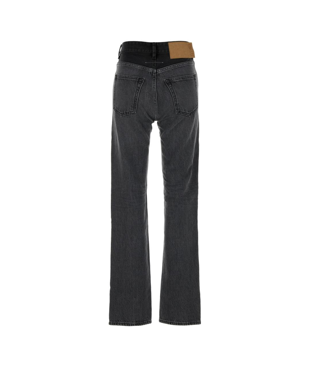 MM6 MAISON MARGIELA Серые хлопковые прямые джинсы, фото 2