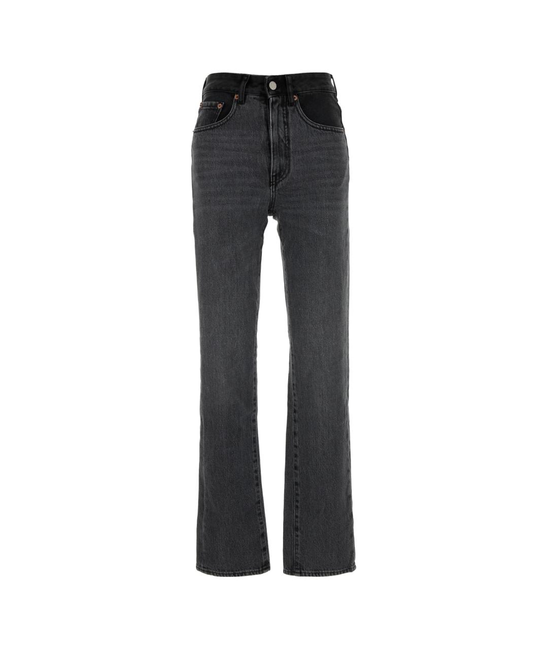MM6 MAISON MARGIELA Серые хлопковые прямые джинсы, фото 1