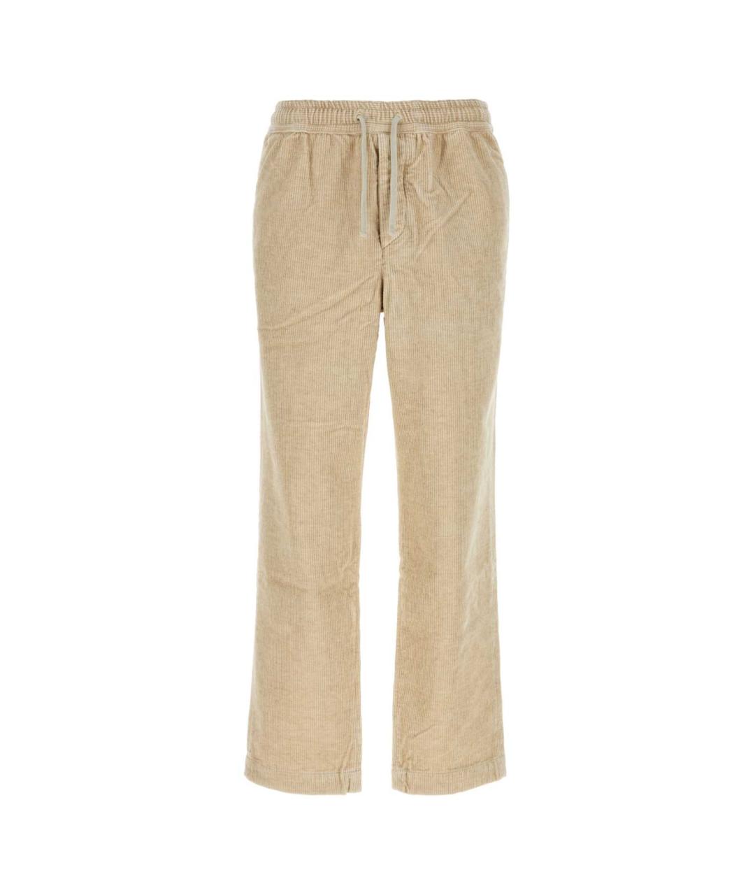 ISABEL MARANT Бежевые хлопковые прямые брюки, фото 1