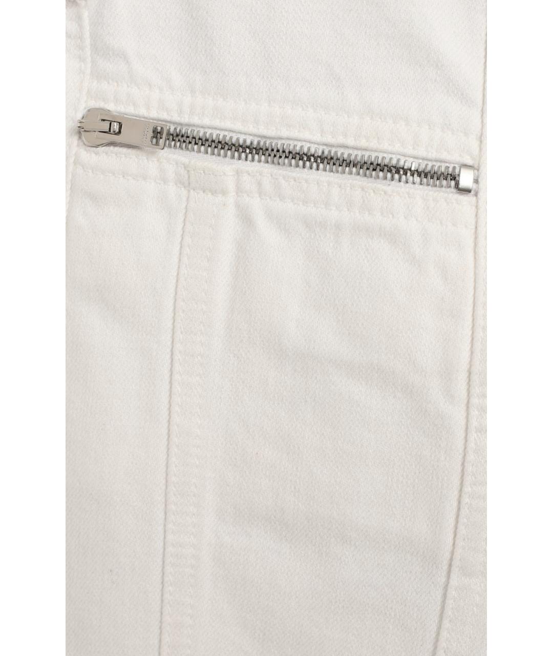 ISABEL MARANT Белые хлопковые прямые брюки, фото 3