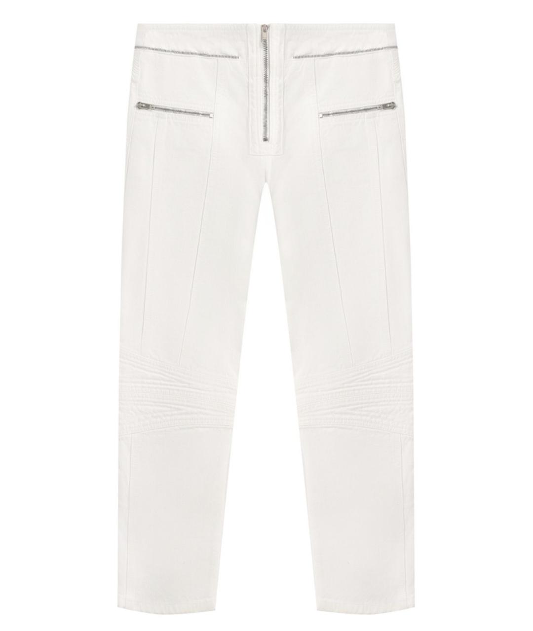 ISABEL MARANT Белые хлопковые прямые брюки, фото 1