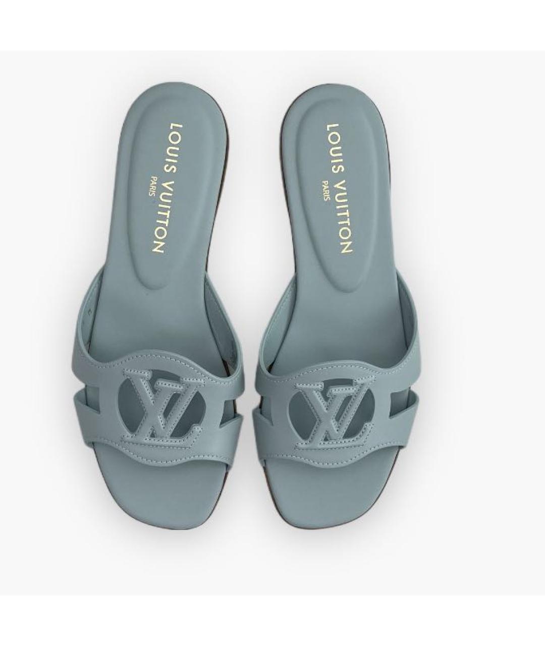 LOUIS VUITTON Голубые босоножки, фото 2