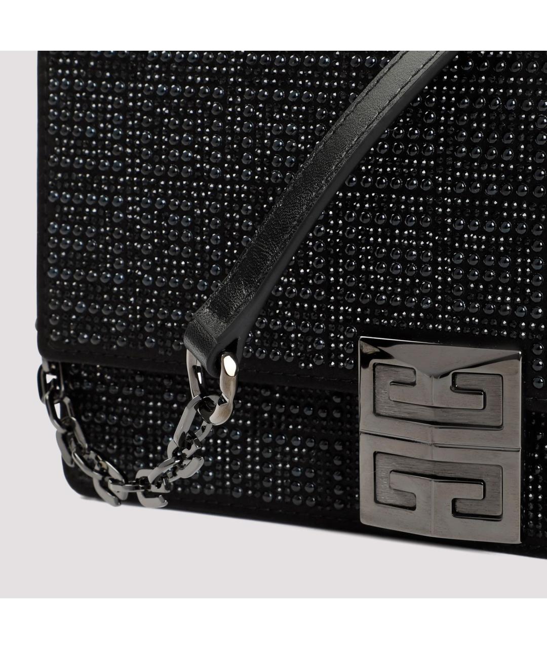 GIVENCHY Черная шелковая сумка через плечо, фото 4