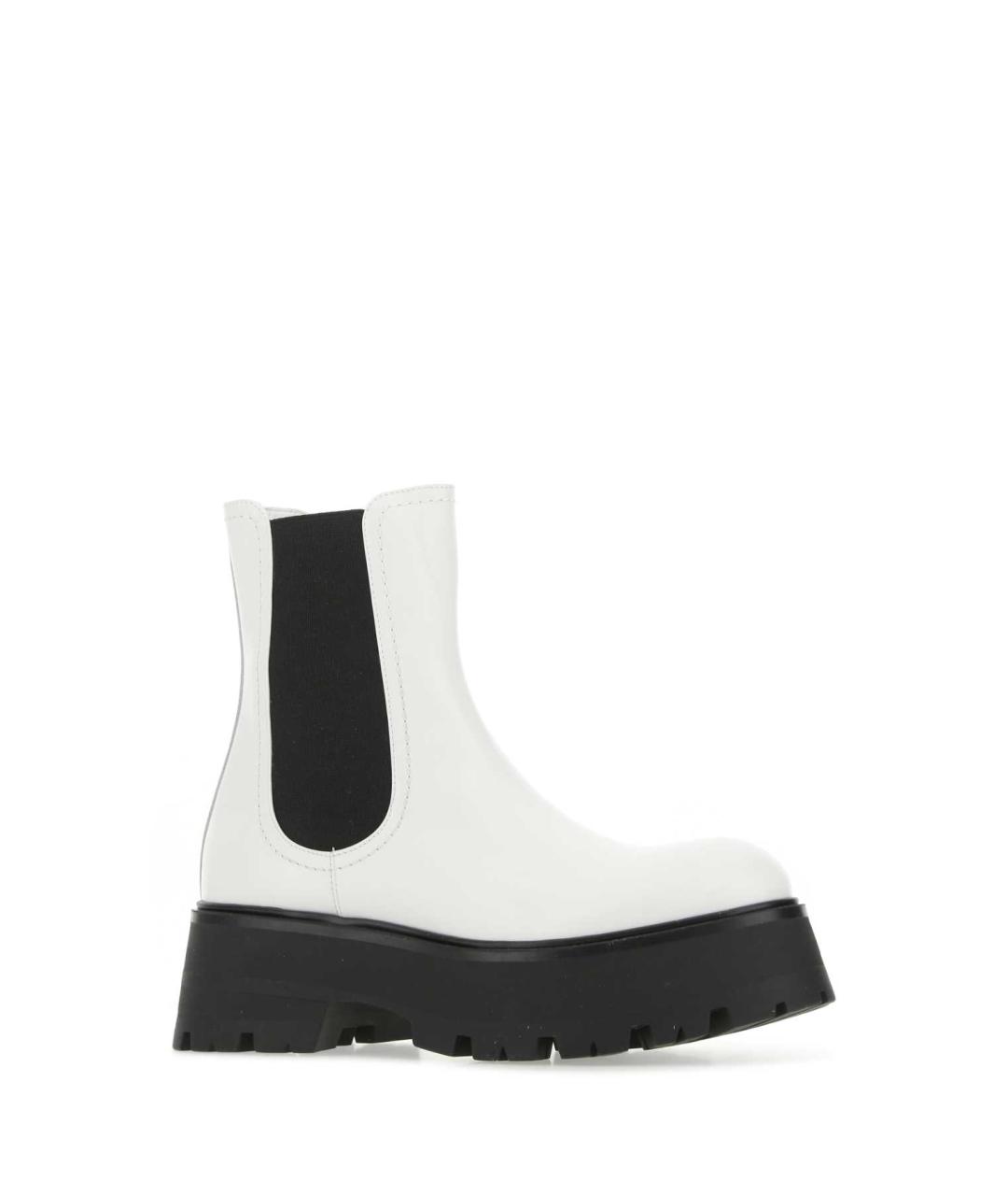 ALEXANDER MCQUEEN Белые кожаные ботинки, фото 2