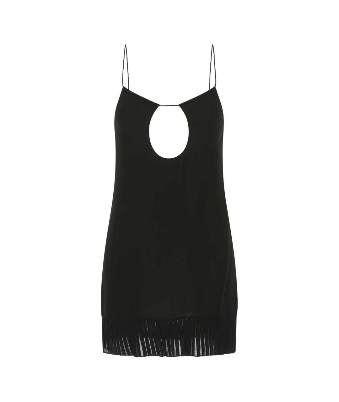 SAINT LAURENT Черное вискозное повседневное платье, фото 1