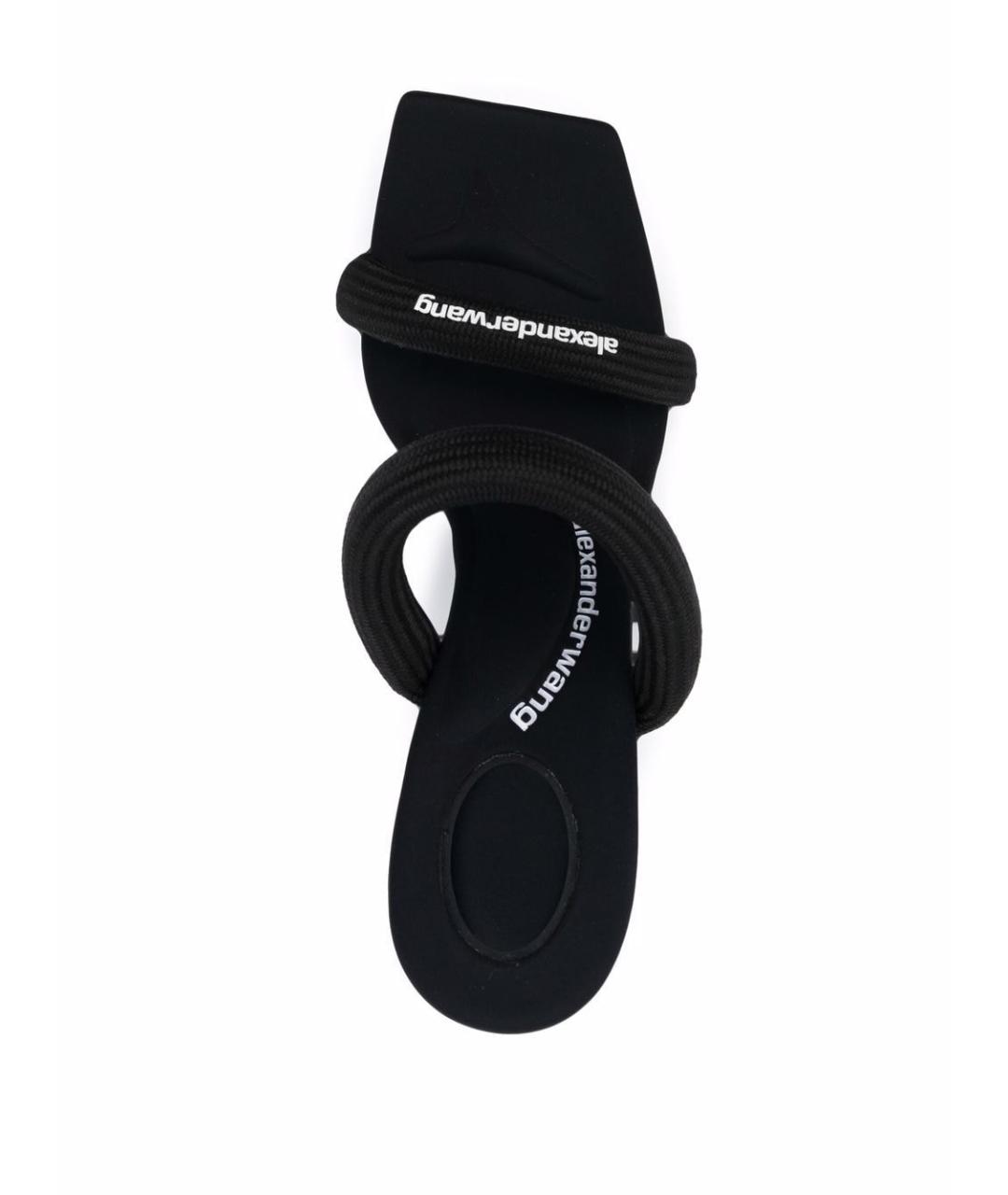 ALEXANDER WANG Черные текстильные мюли, фото 4