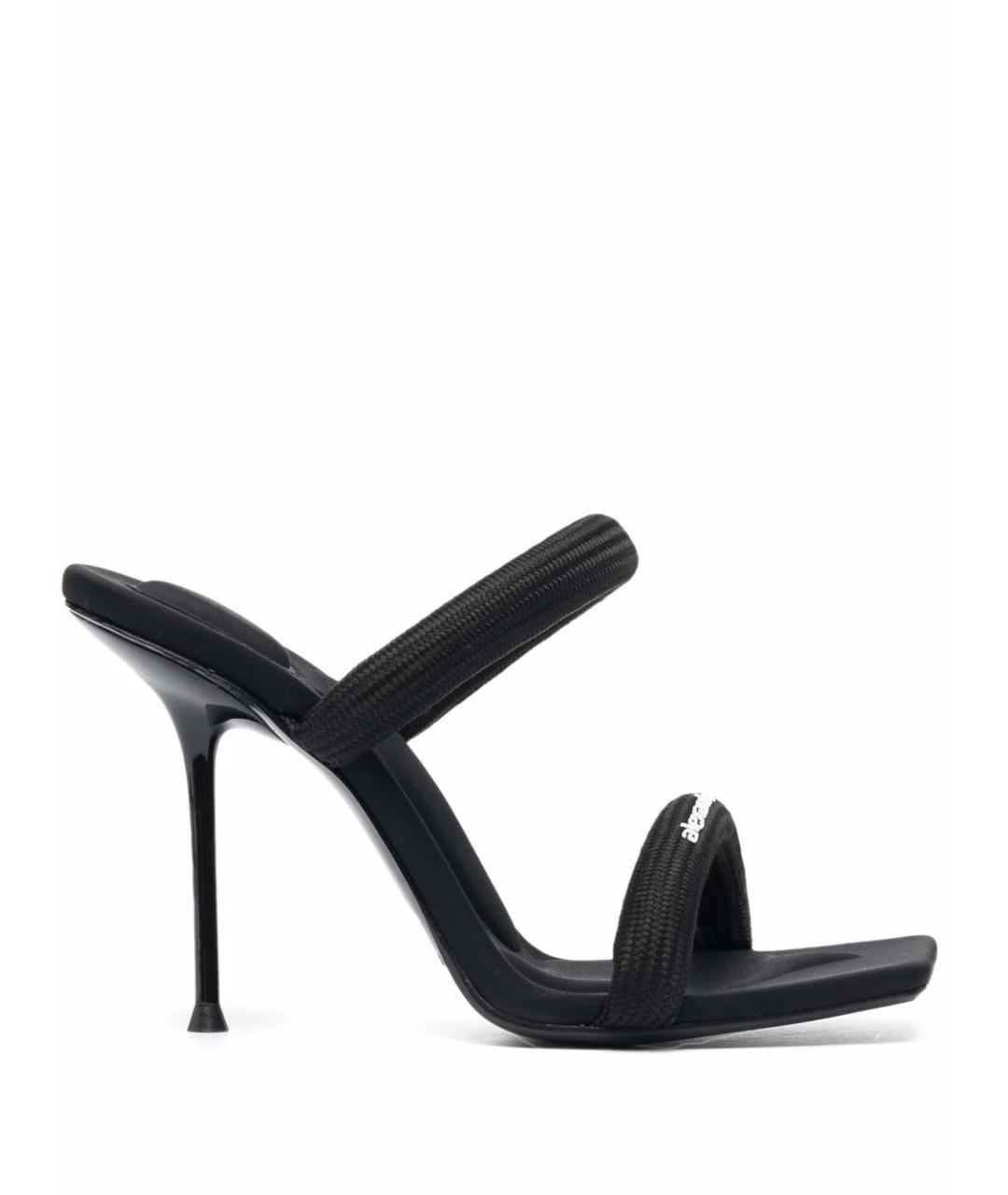 ALEXANDER WANG Черные текстильные мюли, фото 1