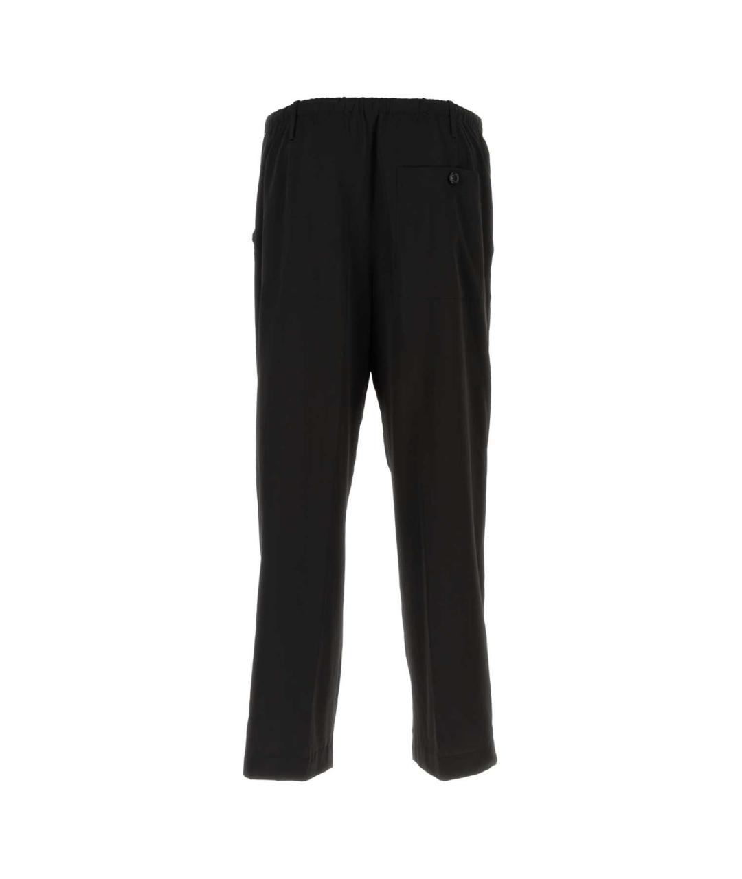 DRIES VAN NOTEN Черные хлопковые прямые брюки, фото 2