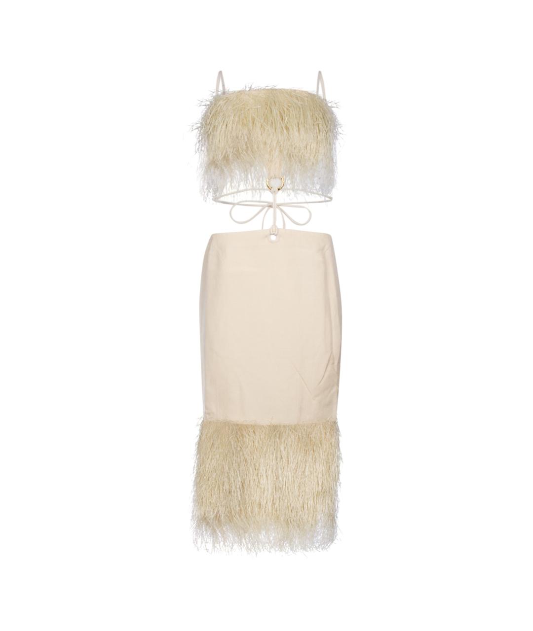 JACQUEMUS Бежевое хлопковое повседневное платье, фото 1