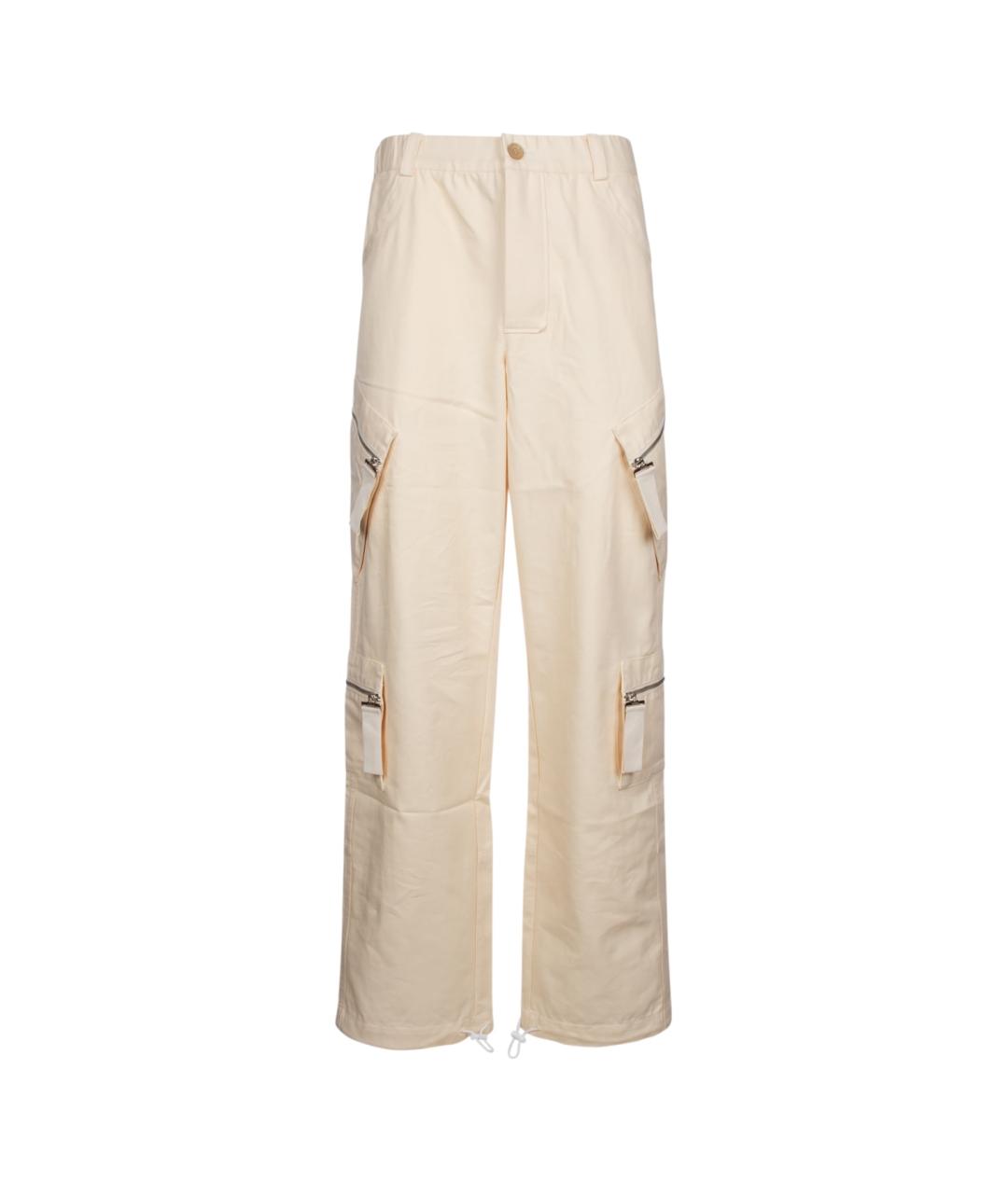 JACQUEMUS Бежевые хлопковые повседневные брюки, фото 1
