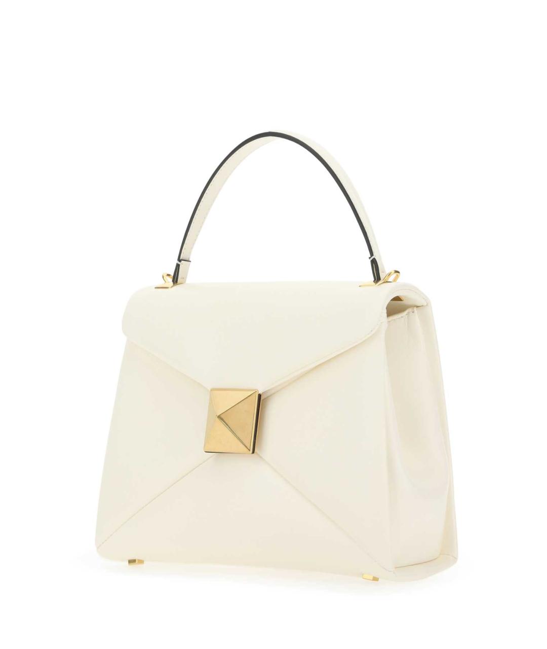 VALENTINO Белая кожаная сумка с короткими ручками, фото 2