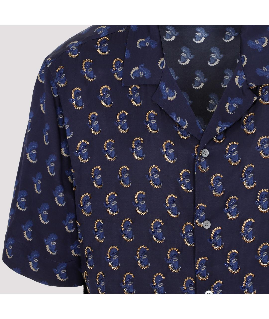 DRIES VAN NOTEN Темно-синяя рубашка, фото 3