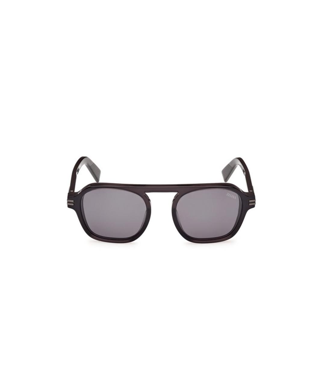 ERMENEGILDO ZEGNA Коричневые солнцезащитные очки, фото 3