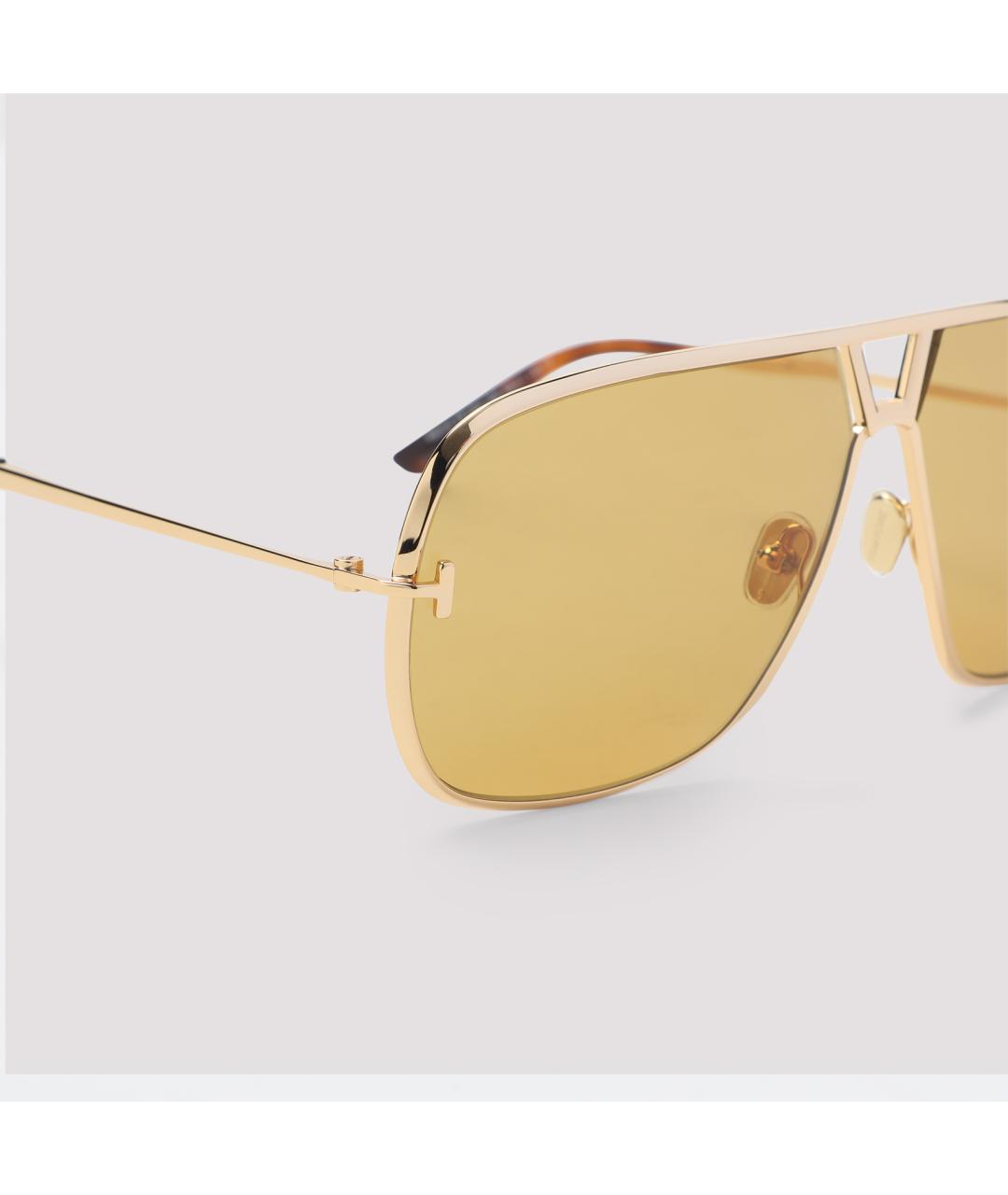 TOM FORD Золотые металлические солнцезащитные очки, фото 4