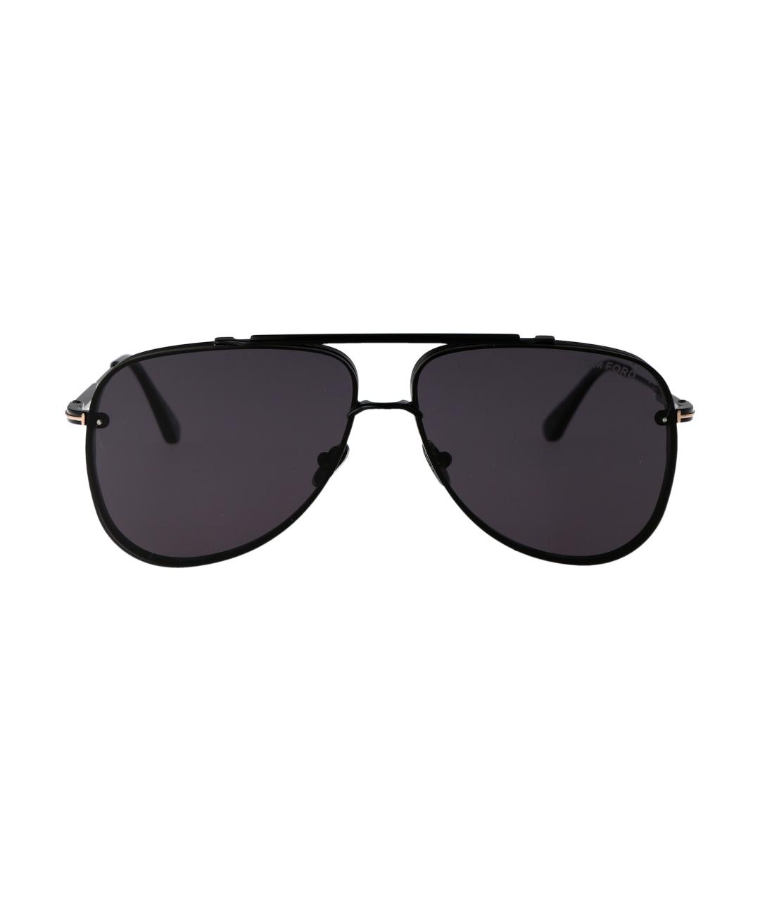 TOM FORD Черные металлические солнцезащитные очки, фото 1