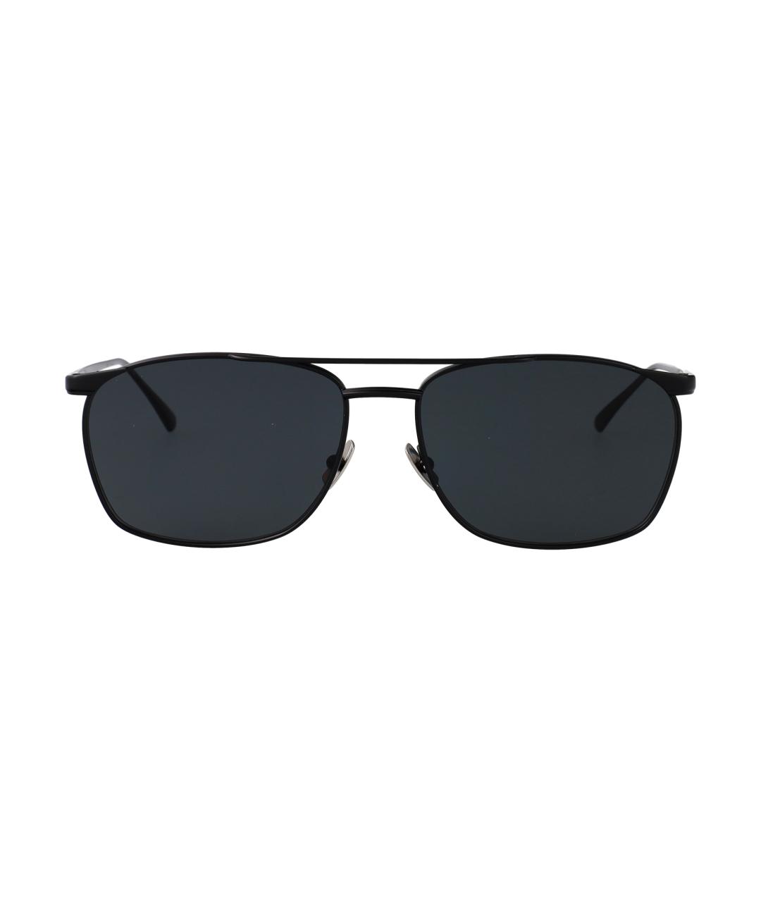 SAINT LAURENT Черные металлические солнцезащитные очки, фото 1