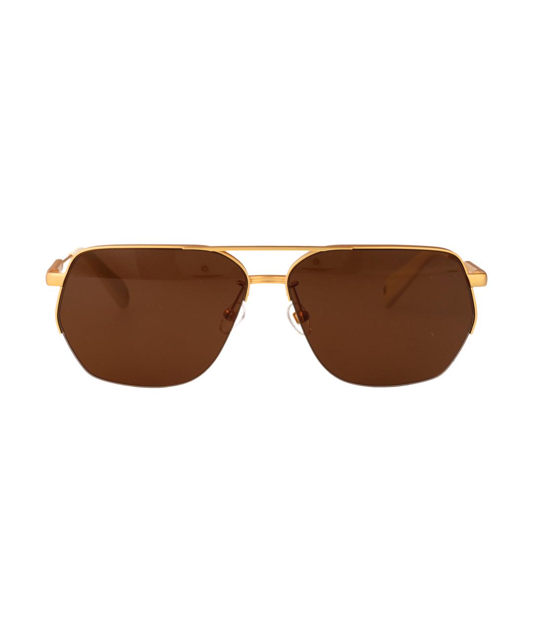 JACQUEMUS Золотые металлические солнцезащитные очки, фото 2