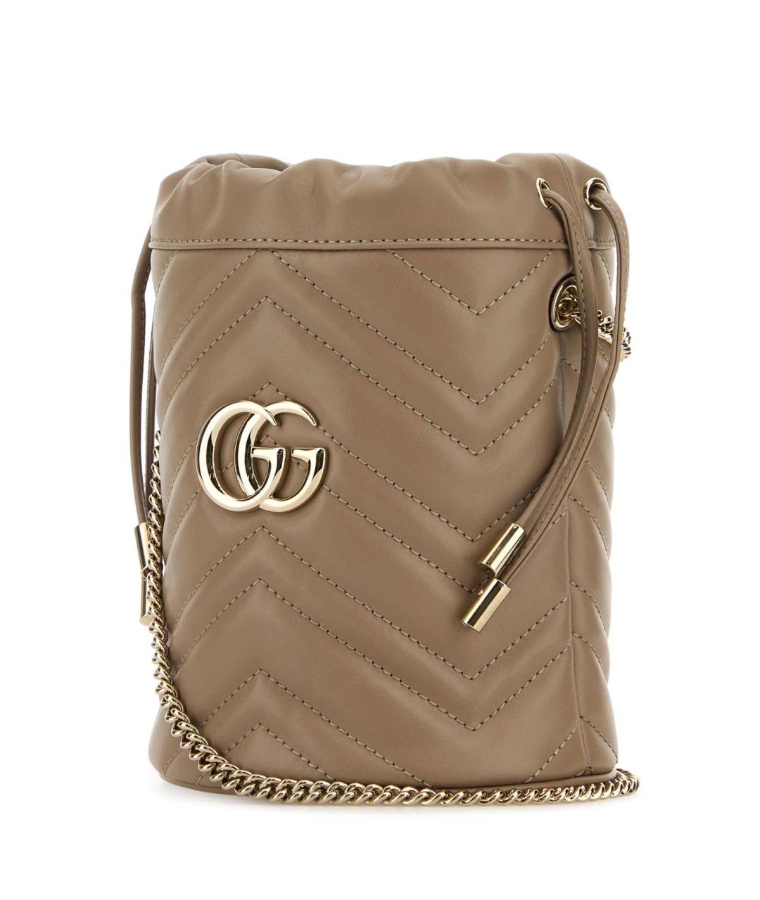 GUCCI Бежевая кожаная сумка через плечо, фото 2