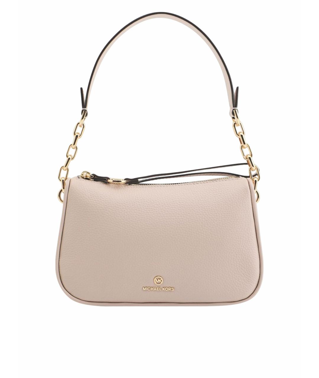 MICHAEL KORS Бежевая кожаная сумка через плечо, фото 1