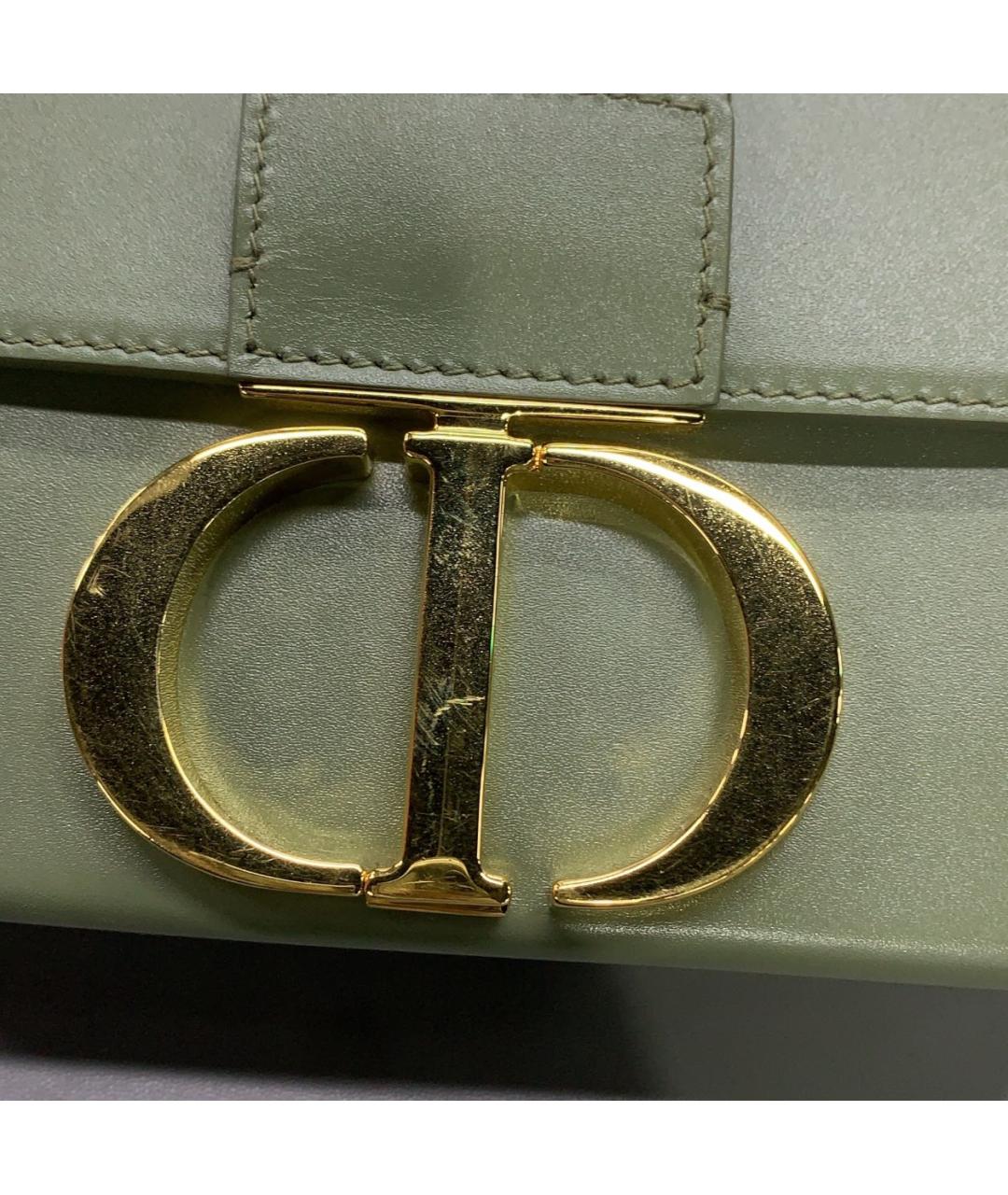 CHRISTIAN DIOR Хаки кожаная сумка через плечо, фото 7