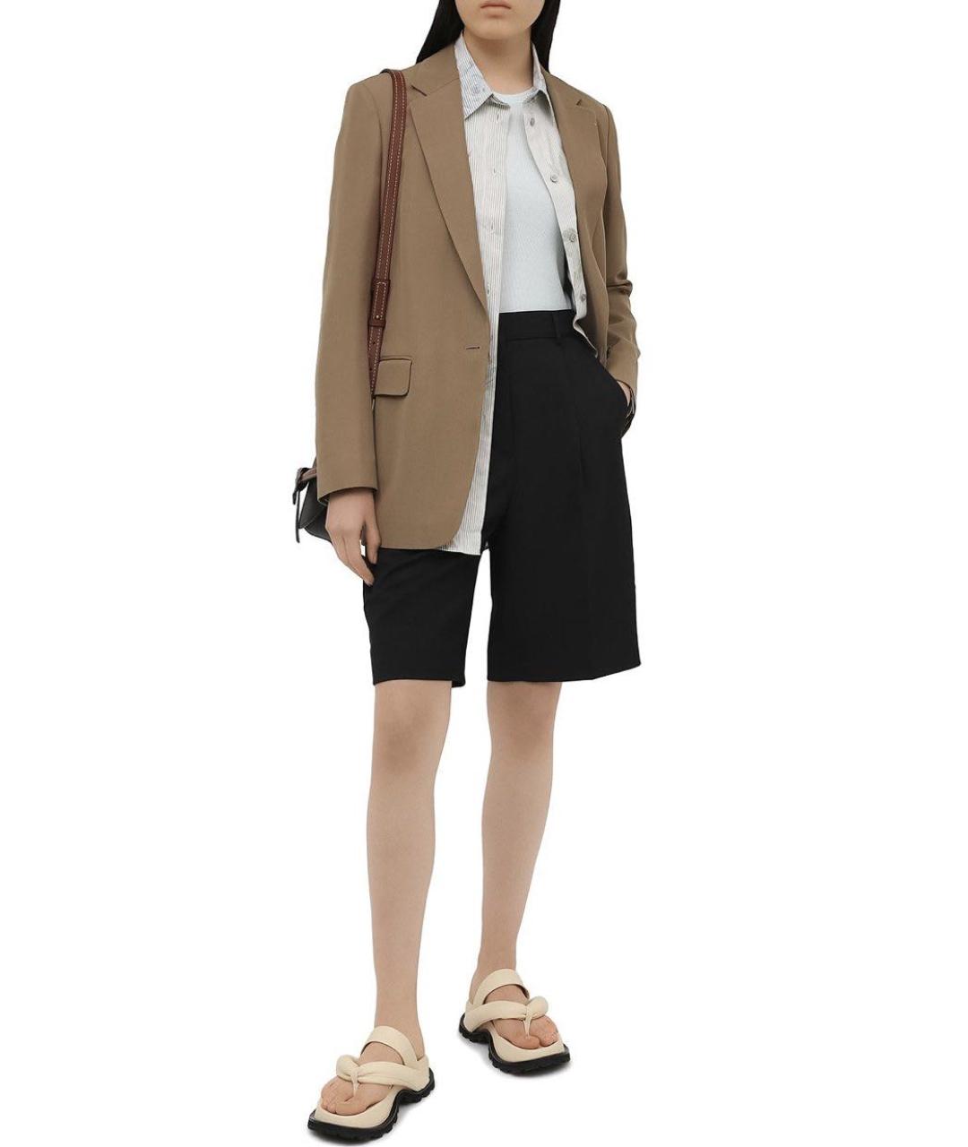 JIL SANDER Бежевые кожаные сандалии, фото 8