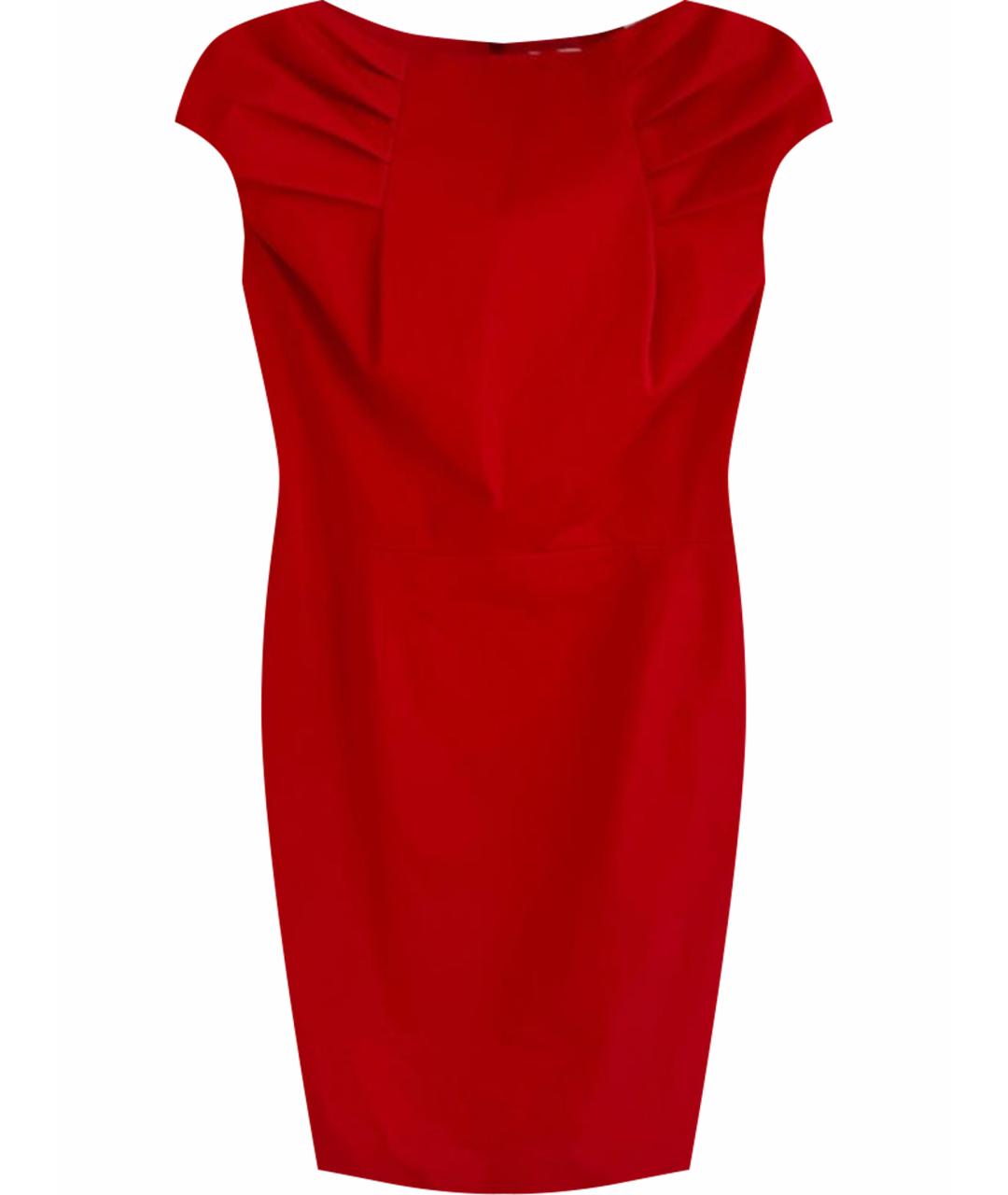 CHRISTIAN DIOR Красное хлопко-эластановое платье, фото 1