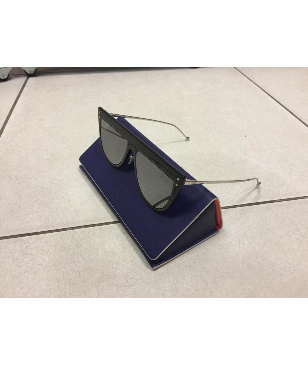 FENDI Черные солнцезащитные очки, фото 2