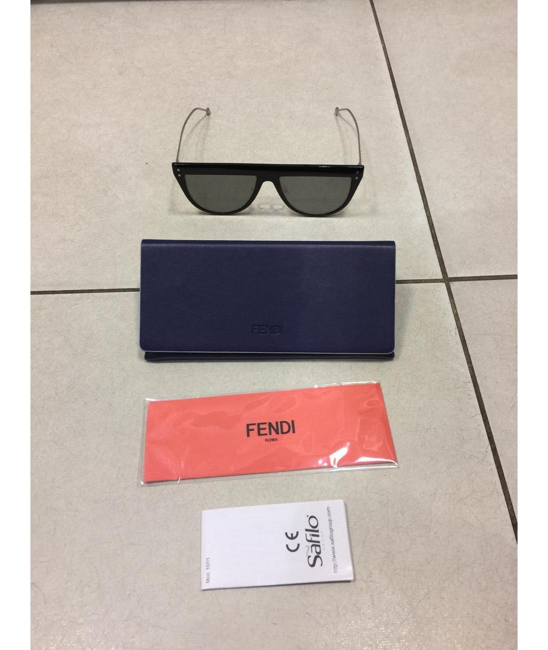 FENDI Черные солнцезащитные очки, фото 4