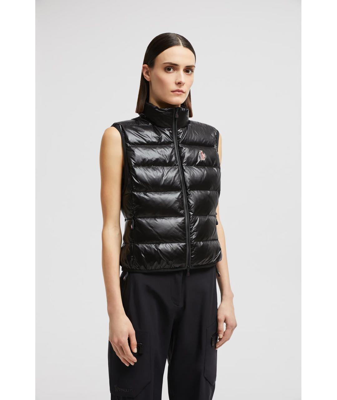 MONCLER Черный синтетический жилет, фото 2