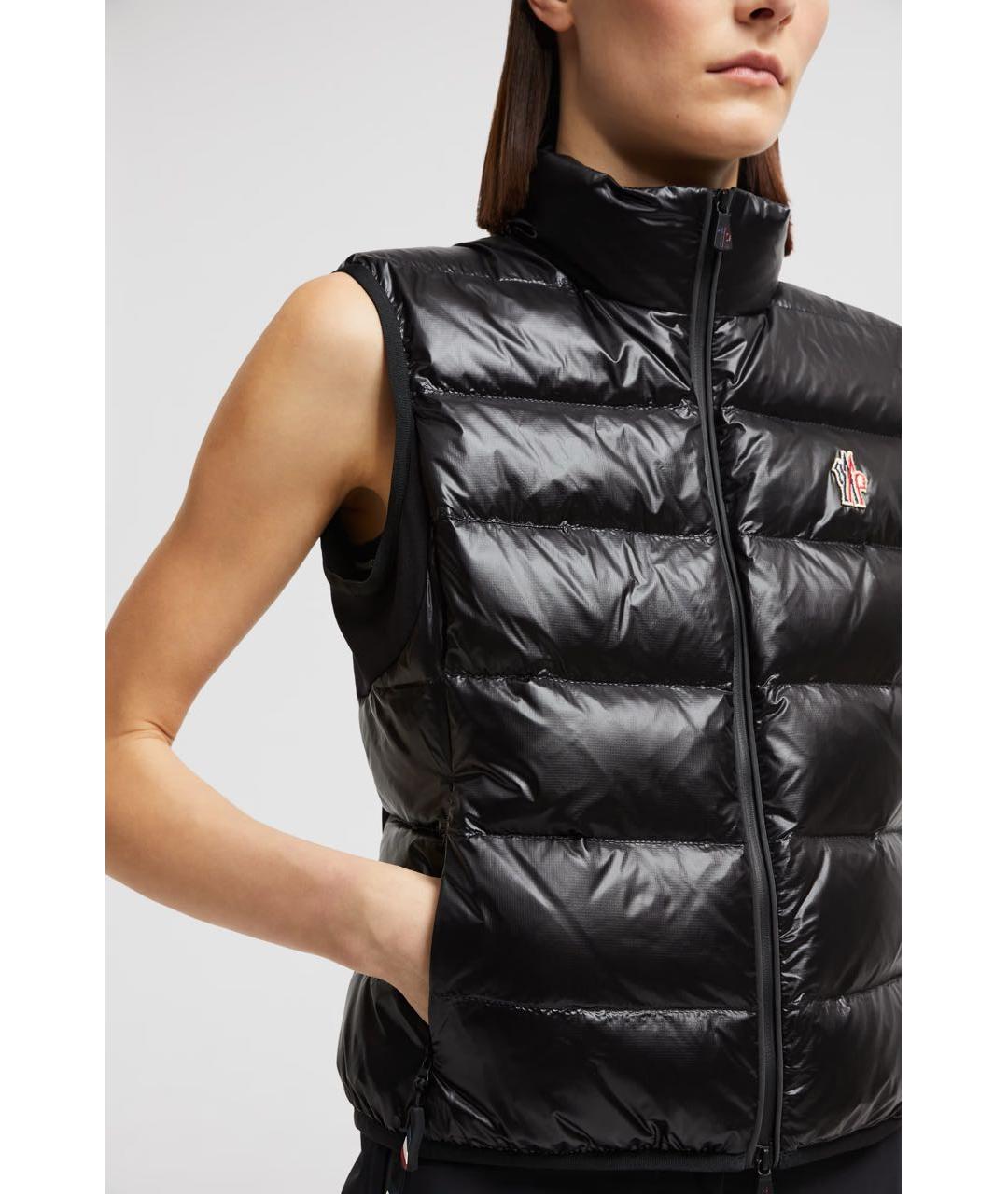 MONCLER Черный синтетический жилет, фото 5