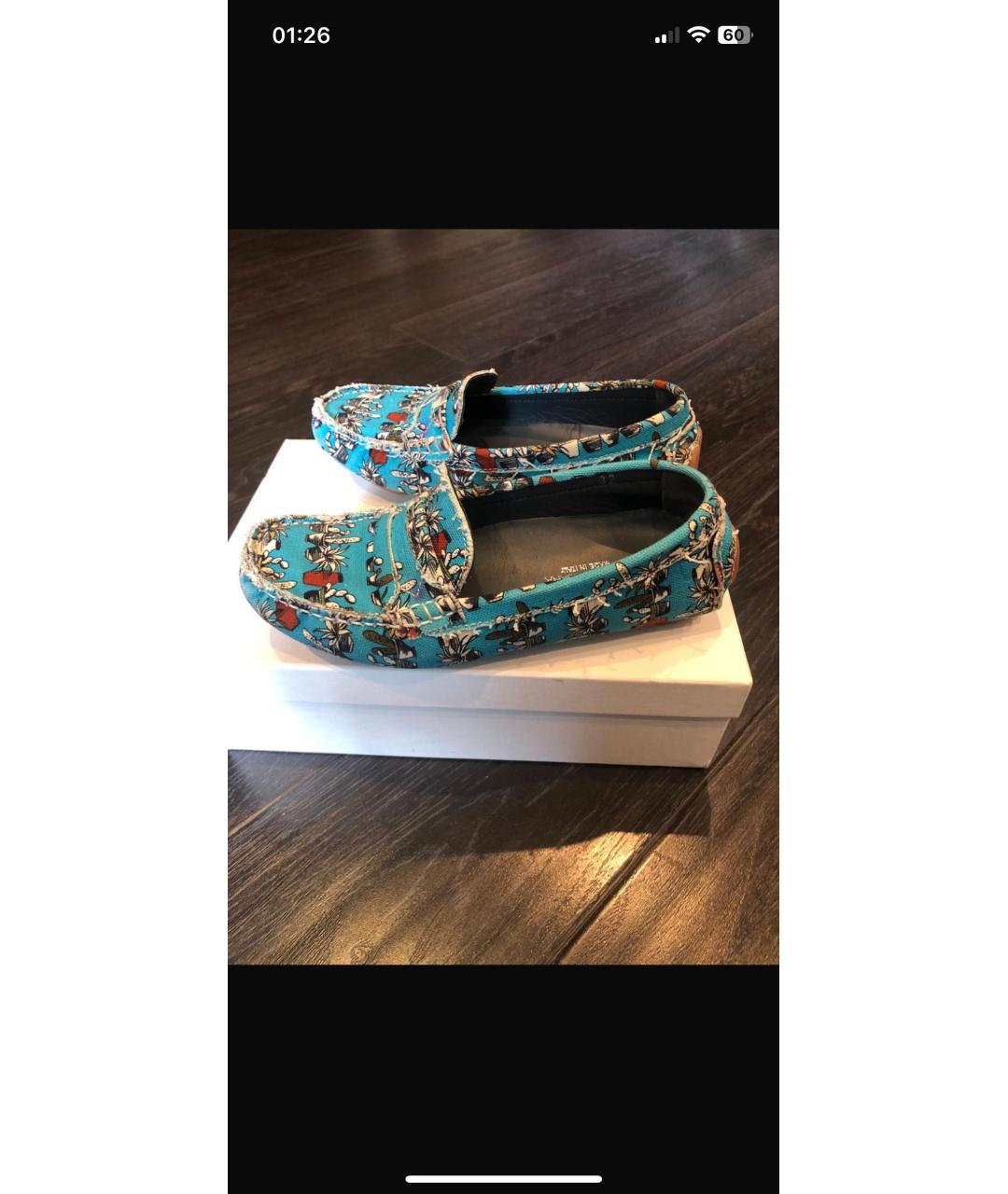 DOLCE&GABBANA Бирюзовые лоферы/мокасины, фото 5