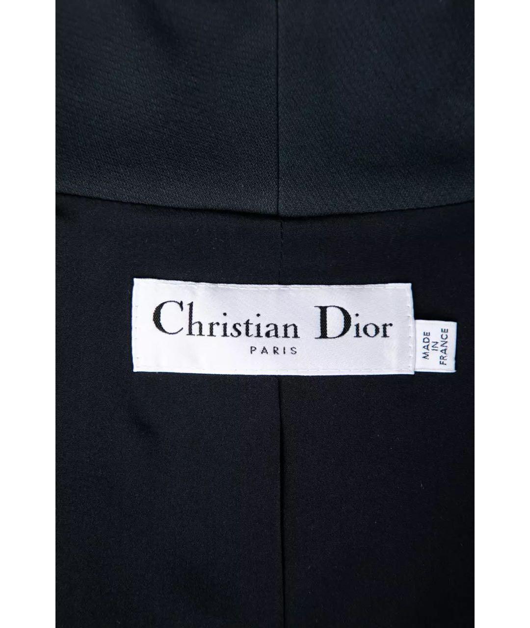 CHRISTIAN DIOR Темно-синее шерстяное пальто, фото 2