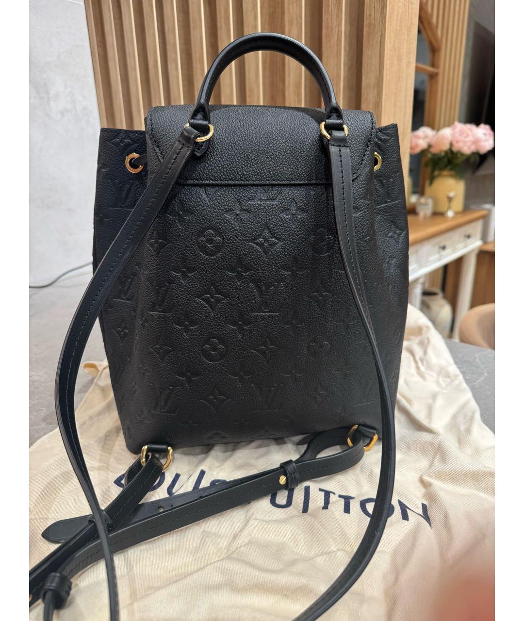 LOUIS VUITTON Черный кожаный рюкзак, фото 3