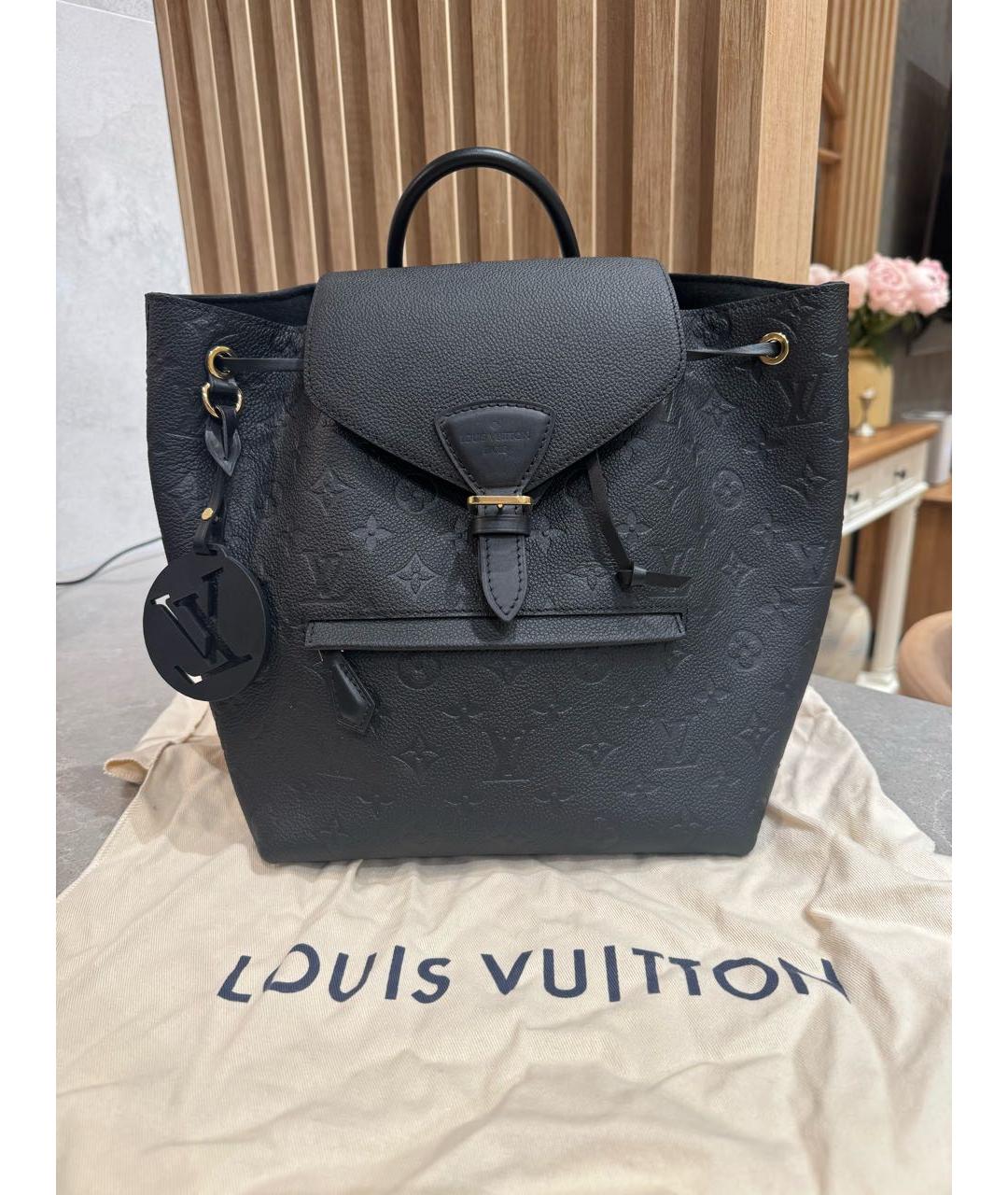 LOUIS VUITTON Черный кожаный рюкзак, фото 5