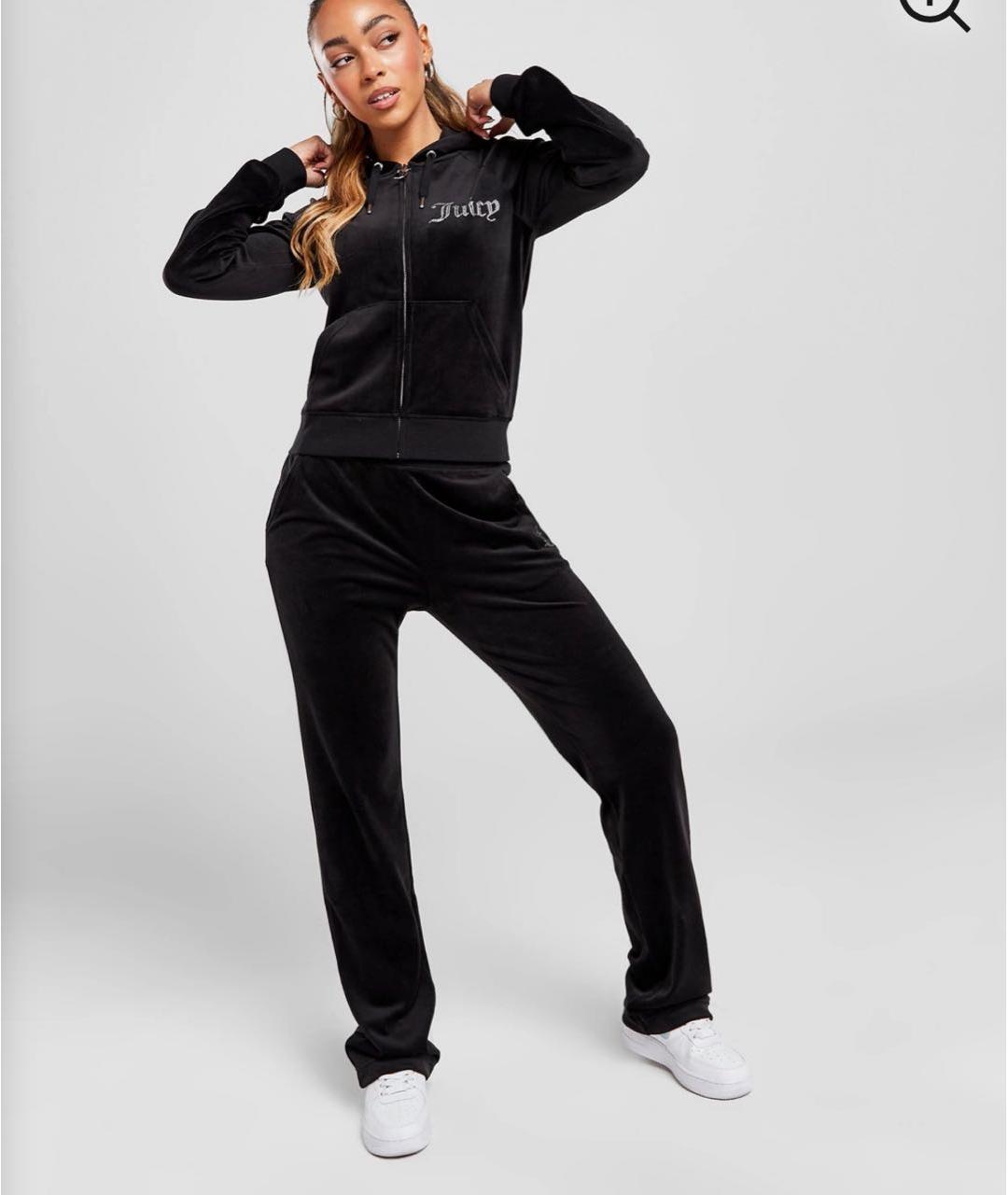 JUICY COUTURE Черный велюровый костюм с брюками, фото 8